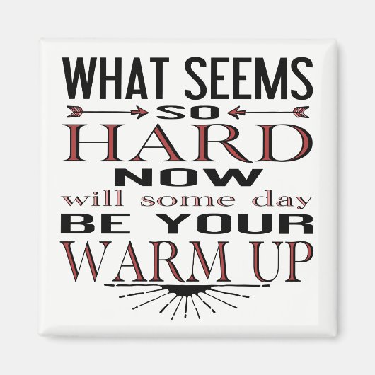 フィットネスダンスやる気を起こさせる引用文 マグネット (正面)