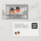 フィットネスダンベルロゴ |ジム |パーソナルトレーナー 名刺 (正面/裏面)