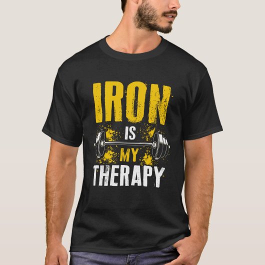 フィットネスダンベル筋建物重量上昇i tシャツ (正面)