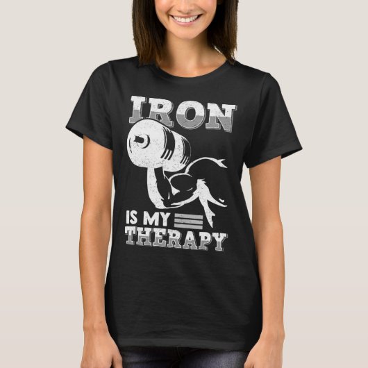 フィットネスダンベル筋建物重量上昇i tシャツ (正面)