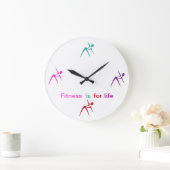 フィットネステーマウォールデコークロック ラージ壁時計 (ホーム)