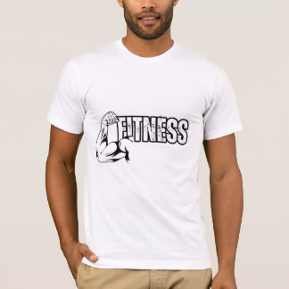 フィットネスデザインの白いTシャツ Tシャツ