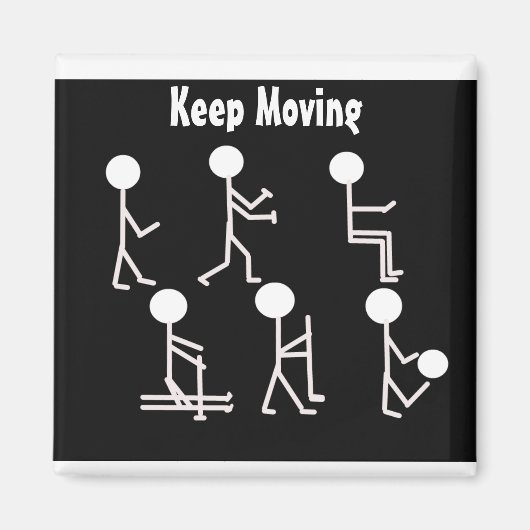 フィットネスデザインイン白黒 マグネット (正面)