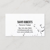 フィットネストレーナはっきりしたー文字グランジボディビル 名刺 (裏面)