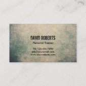 フィットネストレーナカッコいいグランジトレーニングボディビル 名刺 (裏面)