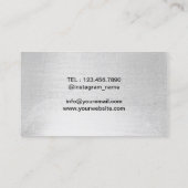 フィットネストレーナシンプルーのダンベルモダンシルバー 名刺 (裏面)