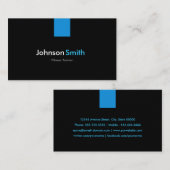 フィットネストレーナモダンーアクアブルー 名刺 (正面/裏面)