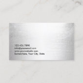 フィットネストレーナモダンーストライプズフェイクシルバー 名刺 (裏面)