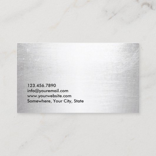 フィットネストレーナモダンーストライプズフェイクシルバー 名刺 (裏面)