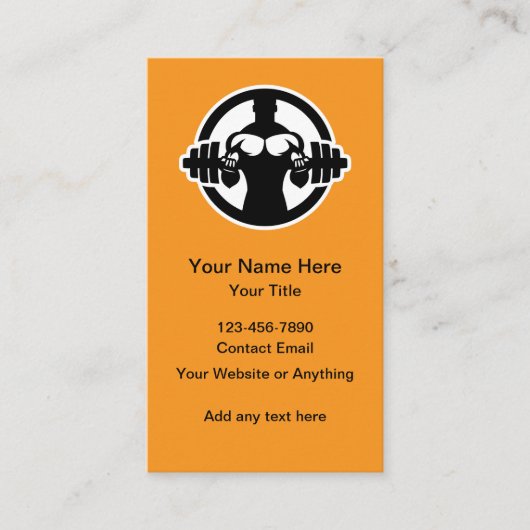 フィットネストレーナーおよびコーチの名刺 名刺 (正面)