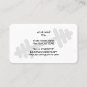 フィットネストレーナーのジムのコーチモダンネオンピンク 名刺 (裏面)