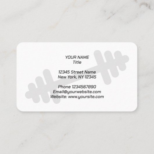 フィットネストレーナーのジムのコーチモダンネオンピンク 名刺 (裏面)