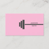 フィットネストレーナーのバーベルピンクコーチ 名刺 (正面)