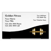 フィットネストレーナーのビジネスマグネット マグネット名刺 (正面)