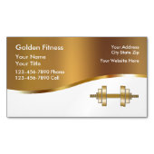 フィットネストレーナーのビジネスマグネット マグネット名刺 (正面)