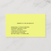 フィットネストレーナーの名刺 名刺 (裏面)