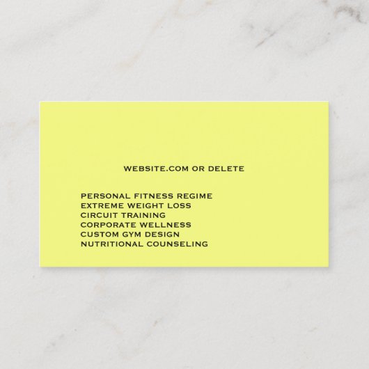 フィットネストレーナーの名刺 名刺 (裏面)