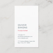 フィットネストレーナーの名刺 名刺 (裏面)