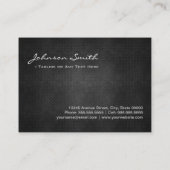 フィットネストレーナーカッコいいブラックメタルシンプル 名刺 (裏面)