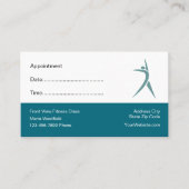 フィットネストレーナークラスアポイントメント名刺 予約カード (正面)