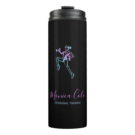 フィットネストレーナーシルエットブラック タンブラー (正面)