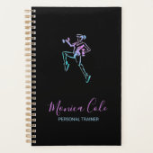 フィットネストレーナーシルエットブラック プランナー手帳 (正面)
