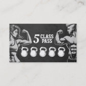 フィットネストレーナージムケトルベルクラスパスロイヤリティ 名刺 (正面)