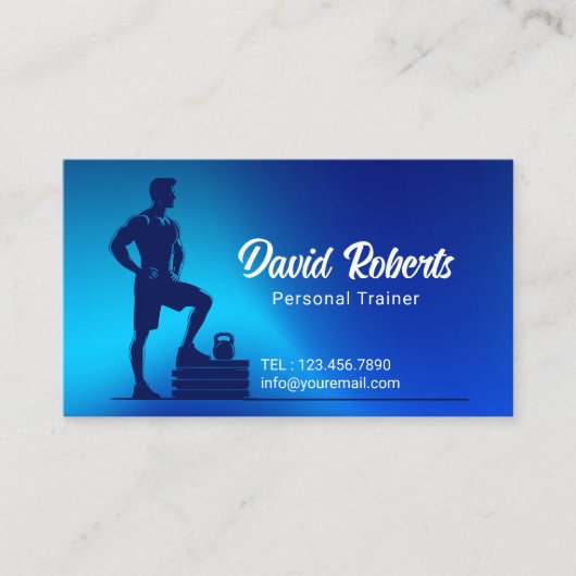 フィットネストレーナージムコーチブモダンル 名刺 (正面)
