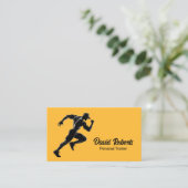 フィットネストレーナージムコーチミニマル金ゴールド 名刺 (スタンド正面)