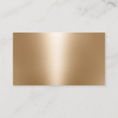 フィットネストレーナージムコーチモダンフェイク金ゴールド 名刺 (裏面)