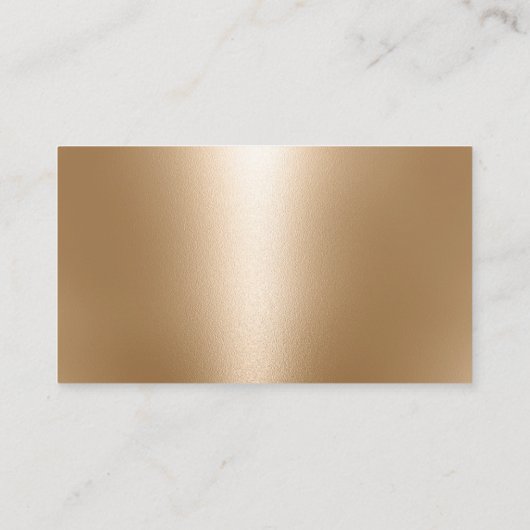 フィットネストレーナージムコーチモダンフェイク金ゴールド 名刺 (裏面)