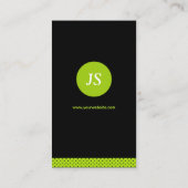 フィットネストレーナースタイリッシュ- Apple Green 名刺 (裏面)