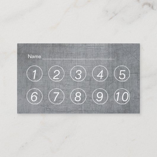 フィットネストレーナーダンベルメタルロイヤリティパンチ ロイヤリティカード (裏面)