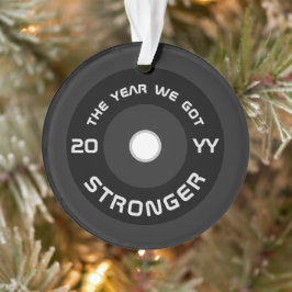 フィットネストレーナーバーベル2021フォトクリスマス オーナメント