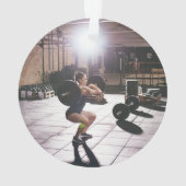 フィットネストレーナーバーベル2021フォトクリスマス オーナメント (裏面)