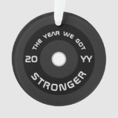 フィットネストレーナーバーベル2021フォトクリスマス オーナメント (正面)