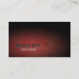フィットネストレーナービジネスカードスポーツダークグランジ 名刺