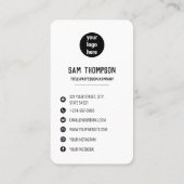 フィットネストレーナーフォト&ロゴソーシャルメディアのアイコン 名刺 (裏面)