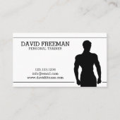 フィットネストレーナーブラックモダンボディビルコーチ  名刺 (正面)