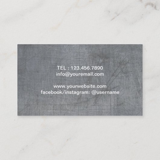 フィットネストレーナープロフェッショナルダンベルクールメタル 名刺 (裏面)