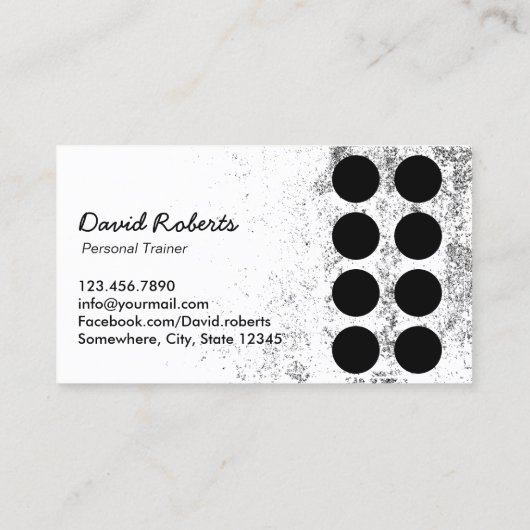 フィットネストレーナープロフェッショナルダークロイヤリティパンチ ロイヤリティカード (裏面)