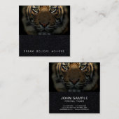 フィットネストレーナープロフェッショナルプレミアムブラックスクエア スクエア名刺 (正面/裏面)