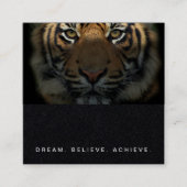 フィットネストレーナープロフェッショナルプレミアムブラックスクエア スクエア名刺 (正面)