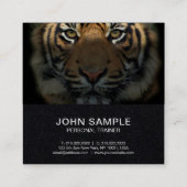 フィットネストレーナープロフェッショナルプレミアムブラックスクエア スクエア名刺 (裏面)