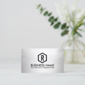 フィットネストレーナーモダンシルバー・モノグラム 名刺 (スタンド正面)