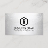 フィットネストレーナーモダンシルバー・モノグラム 名刺 (正面)