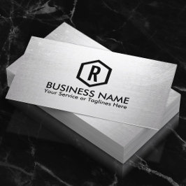 フィットネストレーナーモダンシルバー・モノグラム 名刺