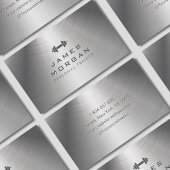 フィットネストレーナーモダンダンベルメタルテクスチャ 名刺