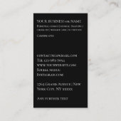 フィットネストレーナー体建物コーチインストラクター 名刺 (裏面)