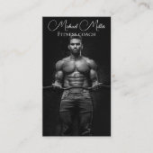 フィットネストレーナー体建物コーチインストラクター 名刺 (正面)